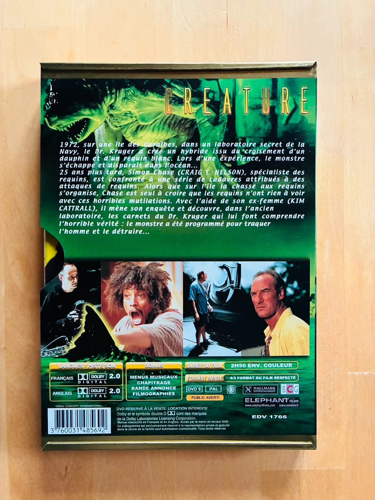 DVD estojo metálico Créature 1998. – photo 2